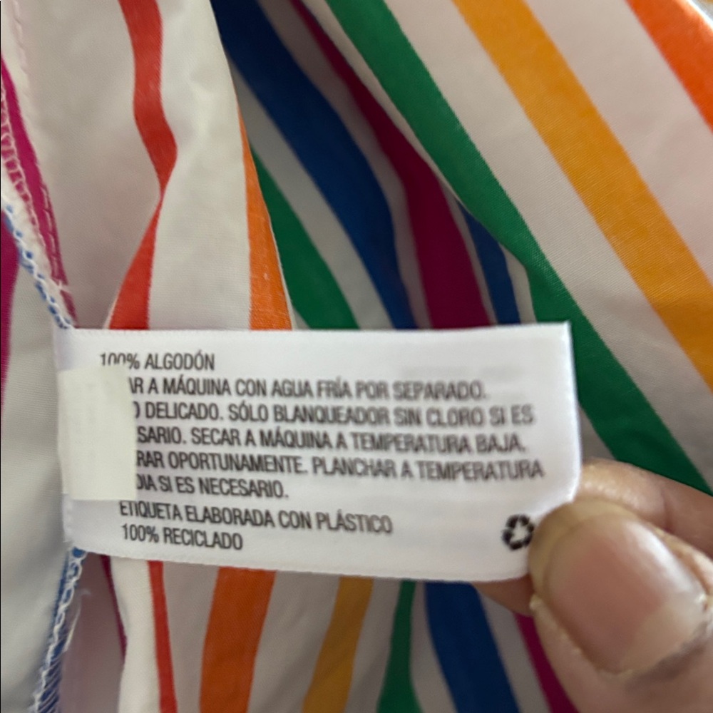 Christopher John Roger’s Colorful Rainbow Stripe Button-Front Dress - Picture 11 of 11
